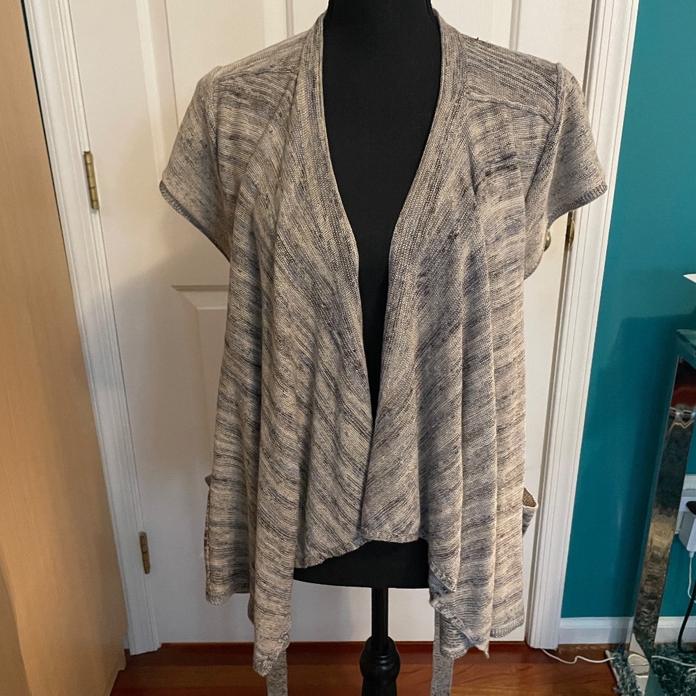 Classiques Entier Asymmetrical Short Sleeve Sweater with Belt Size S - Picture 2 of 13